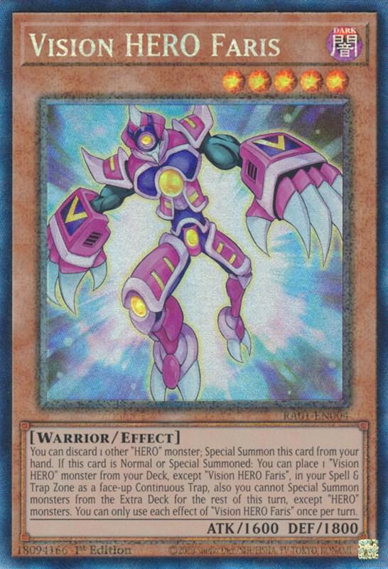 Vision HERO Faris (PCR) - 25th Anniversary Rarity Collection (RA01)