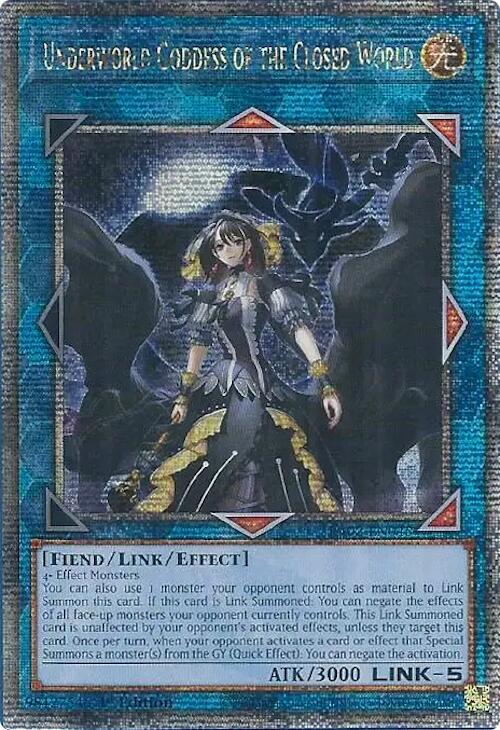 Underworld Goddess of the Closed World (Quarter Century Secret Rare) - 25th Anniversary Rarity Collection II (RA02)