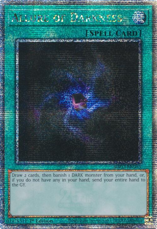 Allure of Darkness (Quarter Century Secret Rare) - Quarter Century Bonanza (RA03)
