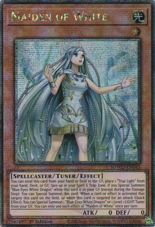 Maiden of White (Quarter Century Secret Rare) - Structure Deck: Blue-Eyes White Destiny (SDWD)