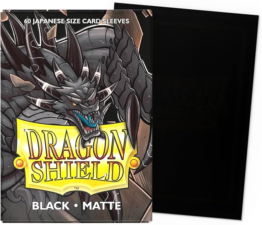 🛡️ Dragon Shield Dual Matte Sleeves - Japanese Size Black