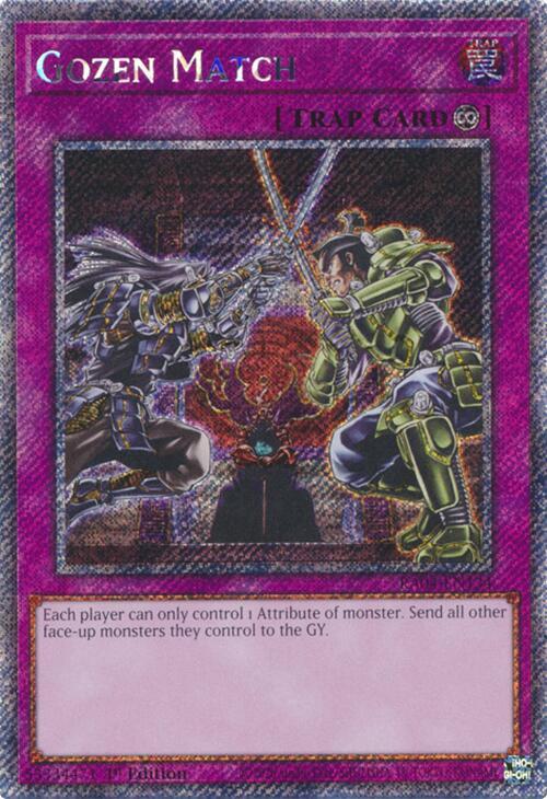 Gozen Match (Platinum Secret Rare) - Quarter Century Stampede (RA04)
