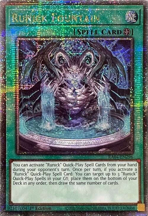 Runick Fountain (Quarter Century Secret Rare) - Quarter Century Stampede (RA04) (ESPAÑOL)