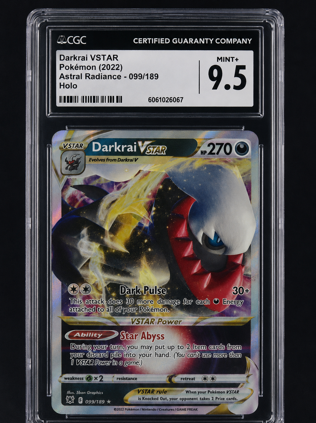 Darkrai VSTAR - SWSH10: Astral Radiance (SWSH10) CGC 9.5